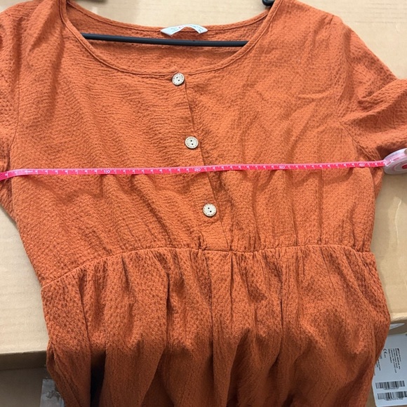 PatPat Women's Midi Dress in Rust Orange - Picture 5 of 8
